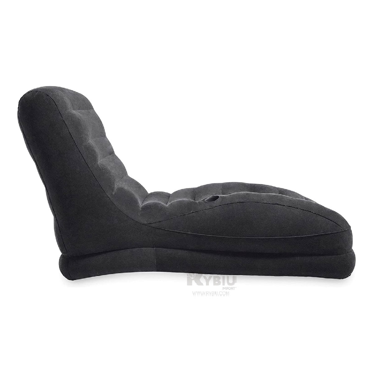 Sillon Inflable Reposet Aterciopelado Intex Negro