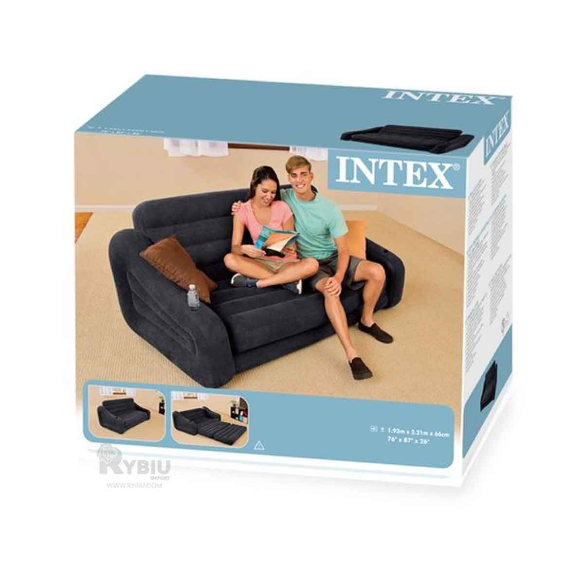 Sofa Inflable de Color Gris para 2 o 3 Personas