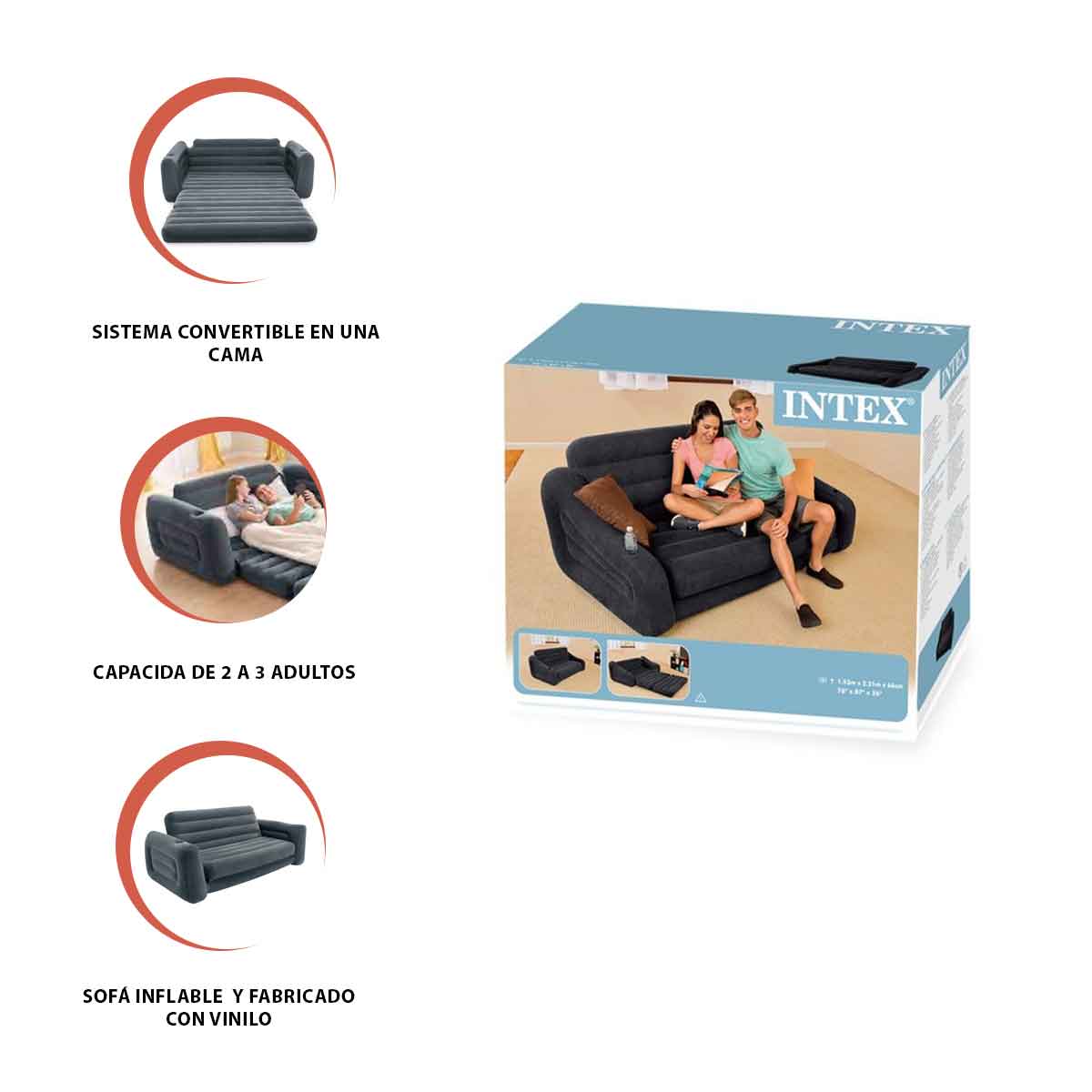 Sofa Inflable de Alta Resistencia para la Familia