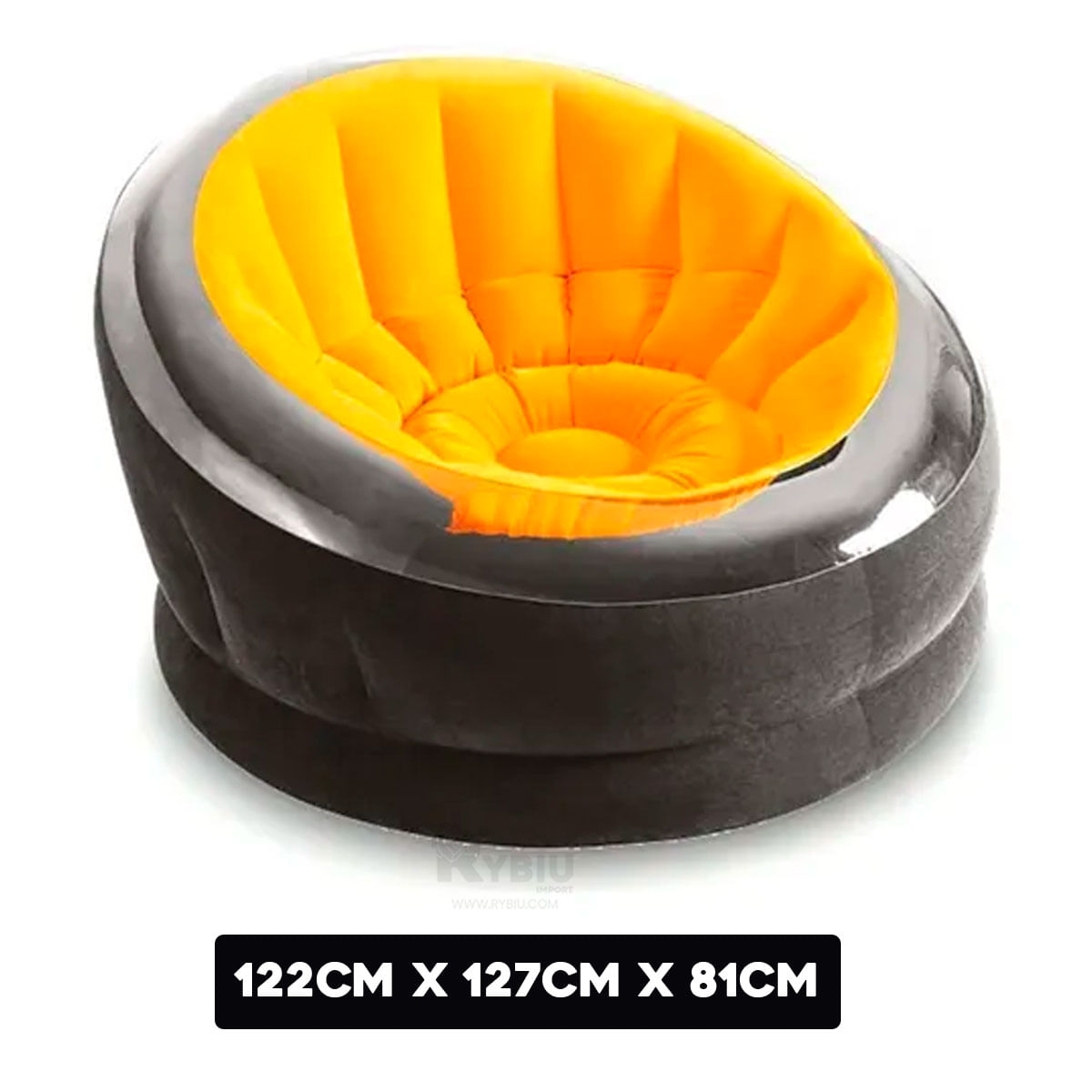 Amarillo Sillon Inflable Ideal para 1 Persona
