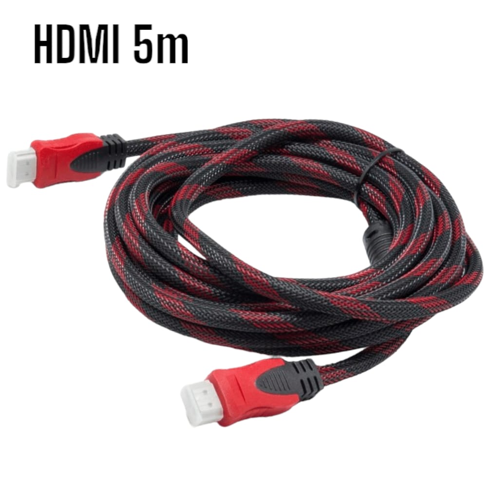 Cable HDMI-HDMI con Filtro 5m 5metros Full HD 3D V14 Enmallado