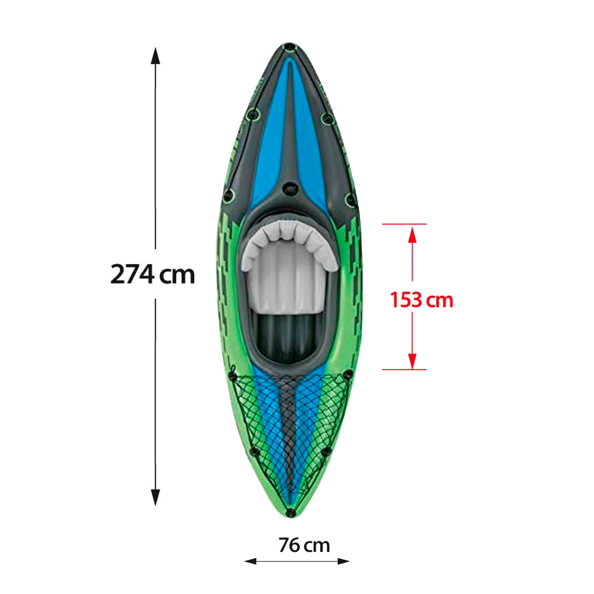 Amplio Bote Kayak Inflable con Remo y Maletin Incluido
