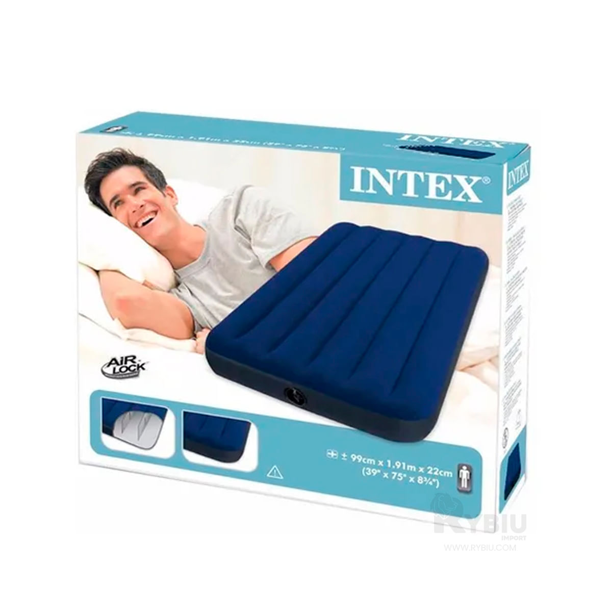 Moderno Cama Colchon Azul para Descanso