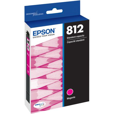 Cartucho de Tinta Estándar Epson T812 Magenta con Sensormatic Cartucho de Tinta Estándar Epson T812 Magenta con Sensormatic