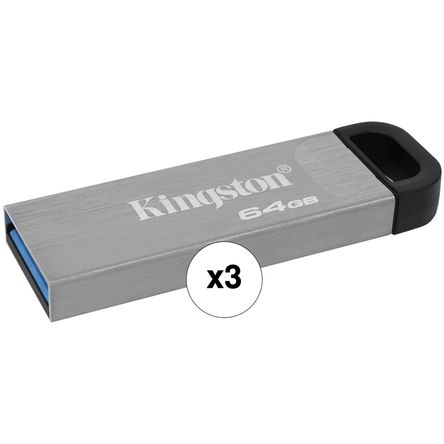 Paquete de 3 Unidades de Kingston Datatraveler Kyson Usb 3.2 Gen 1 Tipo a de 64Gb Paquete de 3 Unidades de Kingston Datatraveler Kyson Usb 3.2 Gen 1 Tipo a de 64Gb