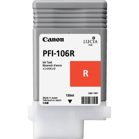 Cartucho de Tinta Roja Canon Pfi 106R 130Ml Cartucho de Tinta Roja Canon Pfi 106R 130Ml