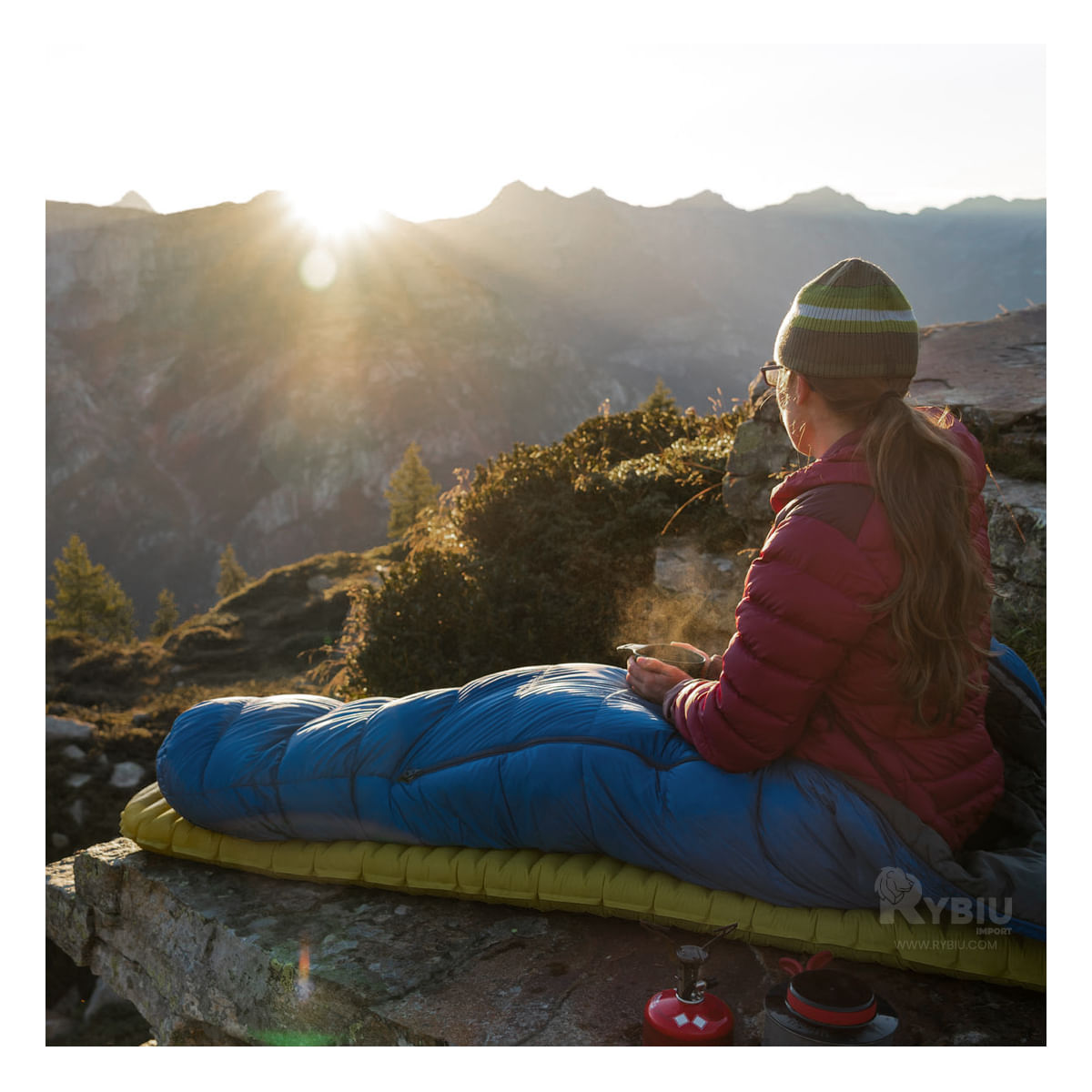 Kit de Bolsa Azul para Descansar al Aire Libre