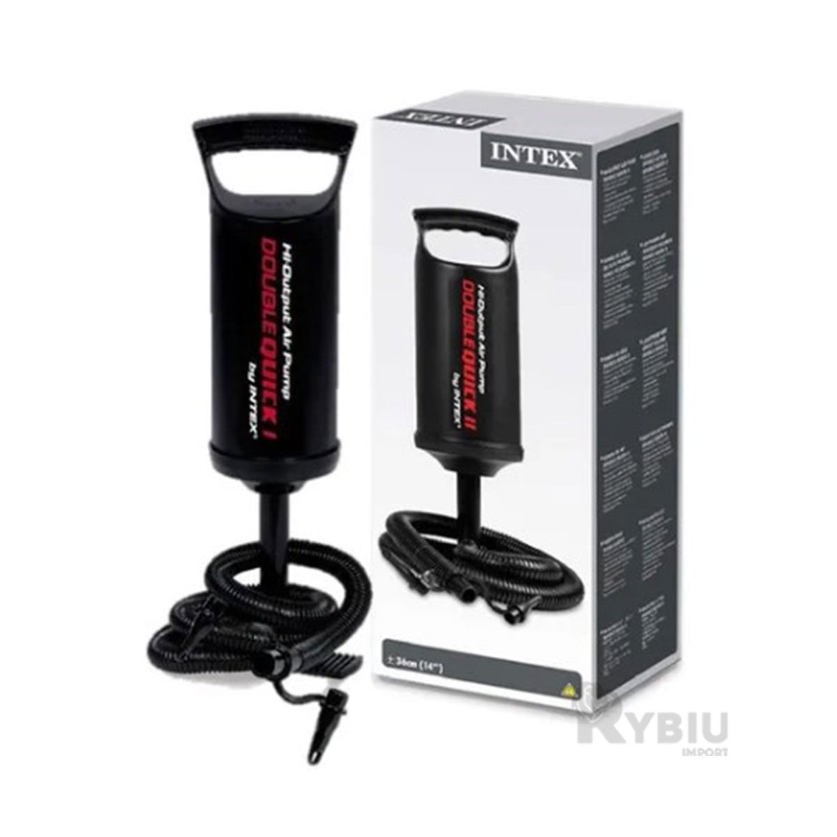 Practico Inflador Manual con Boquilla y Manguera