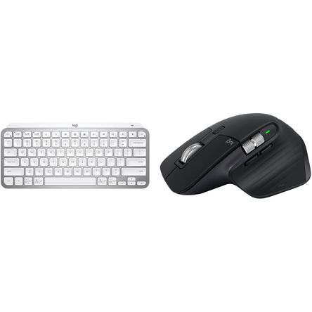 Set de Teclado Inalámbrico Logitech Mx Keys Mini y Ratón Mx Master 3S Gris Pálido Negro