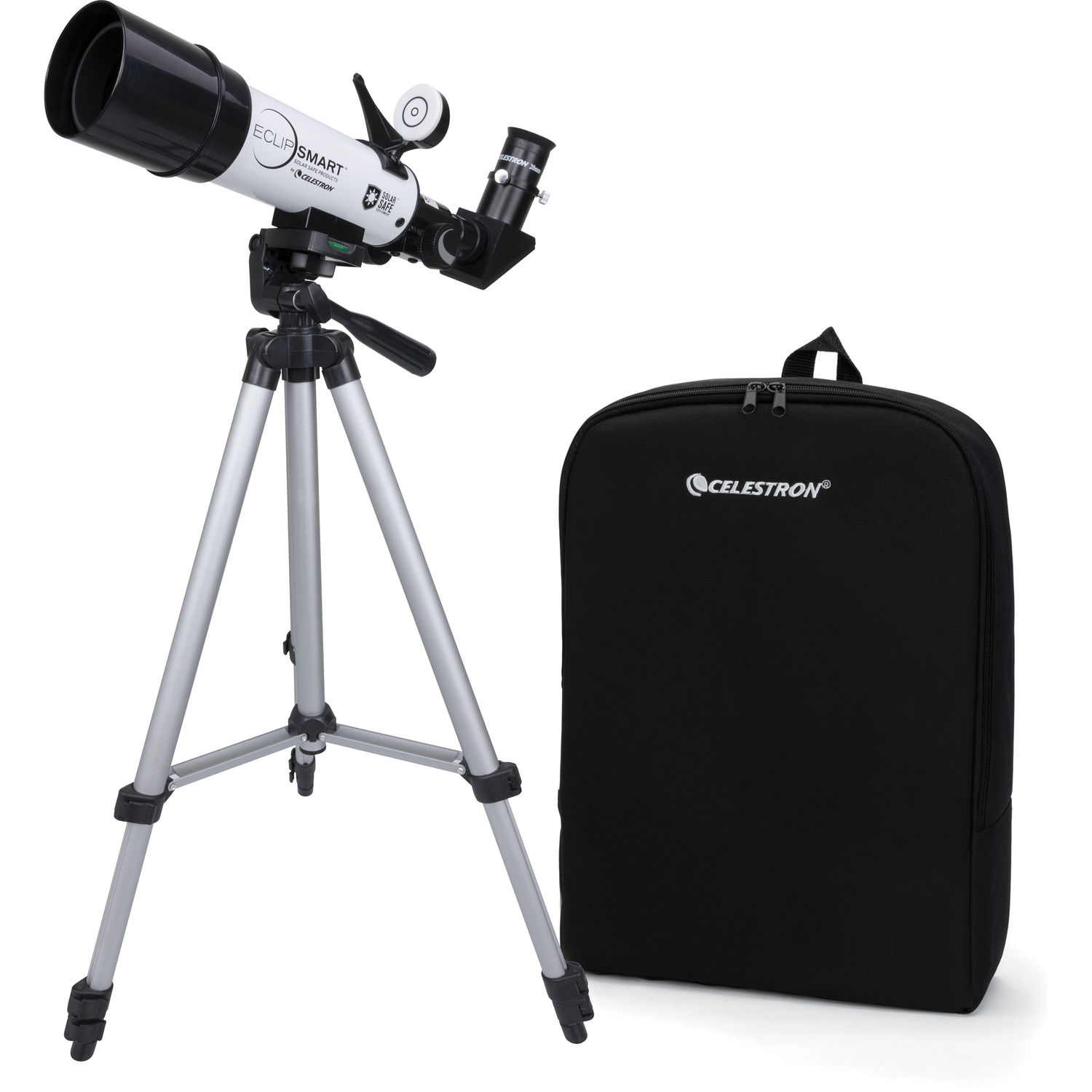 Telescopio Solar Alt Az Celestron Eclipsmart 50 de 50Mm F 7.2 con Mochila