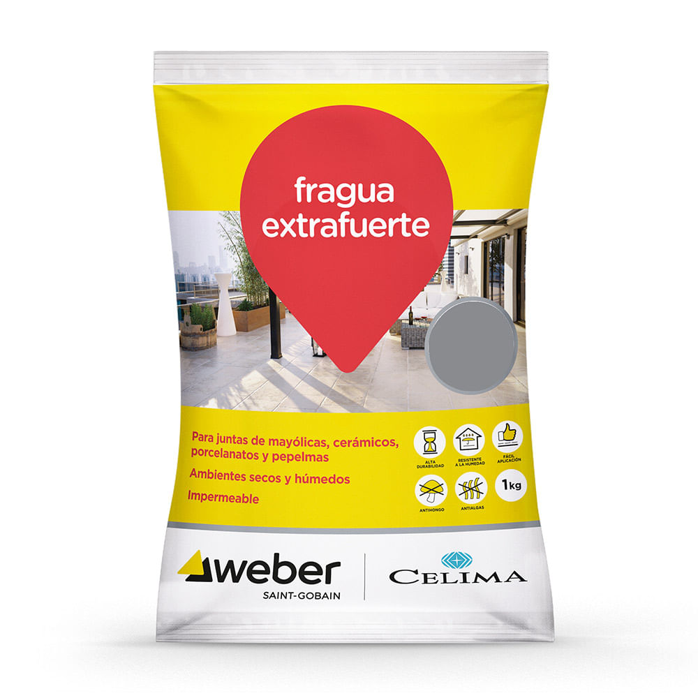 Fragua Celima Weber Premium Cemento Blanco 1 kg