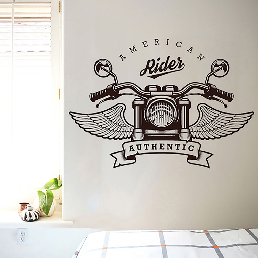Vinilo American Rider Negro Mediano Sticker Pegatina Viniles - Promart
