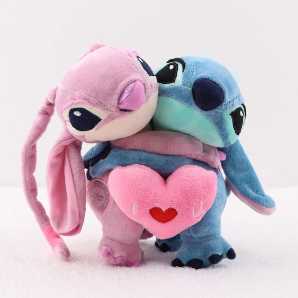 Peluche de Stitch y Angel Abrazo de Amor Regalo Enamorada - Promart