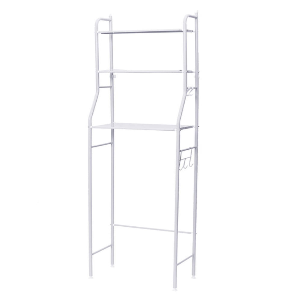 Estante Organizador de Baño 3 Niveles Compartimientos Multiusos Blanco 8823