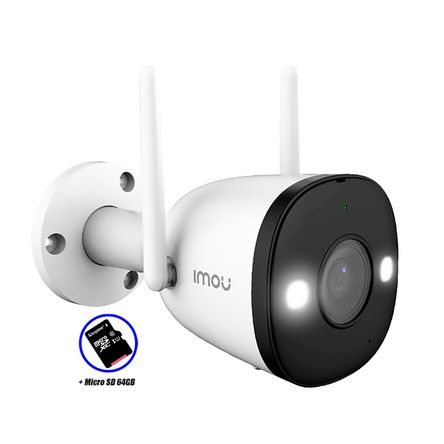 Cámara Seguridad Wifi Imou Bullet 2 Full Hd Externa Noche Color 64gb