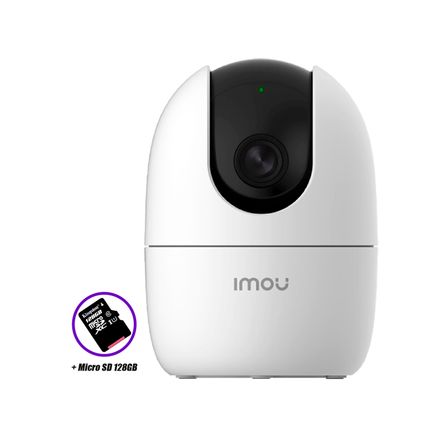 Cámara De Seguridad Wifi Imou Ranger 2 Gira 360 4mp Micro Sd 128gb