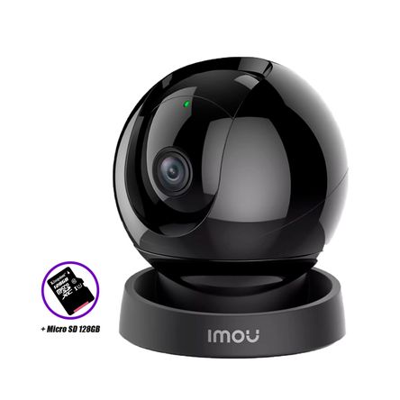 Cámara De Seguridad Wifi Imou Rex 3d 3mp Gira 360 Negro Sd 128gb