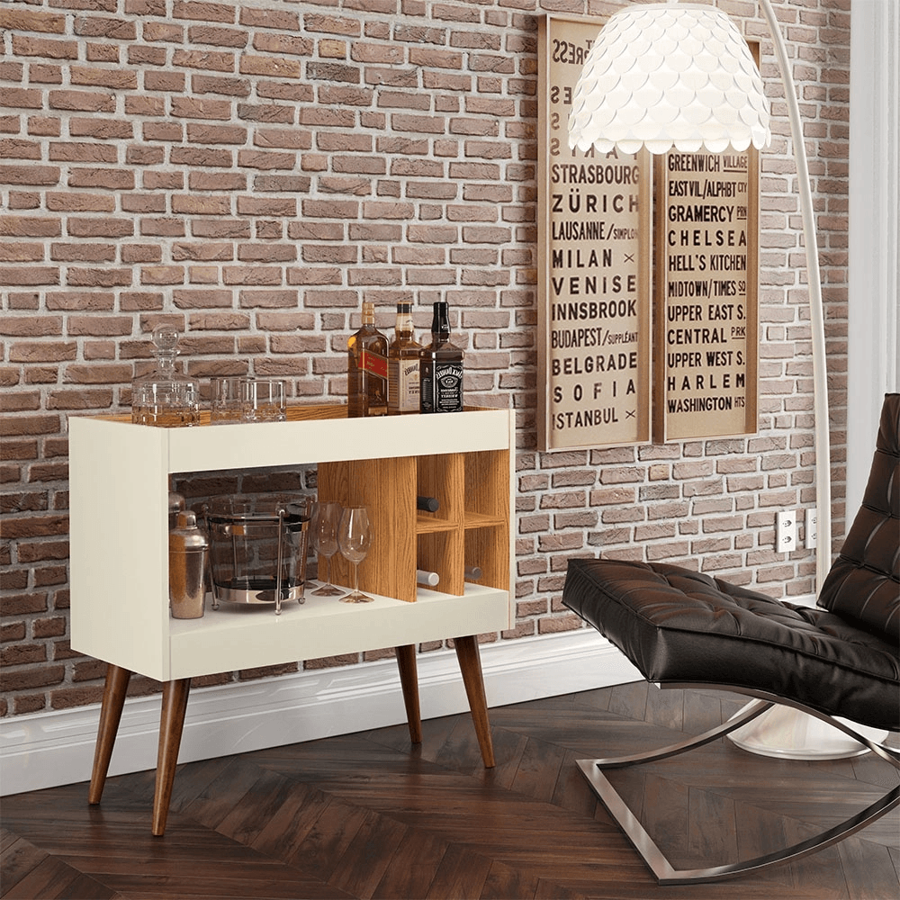 Aparador Bar Moderno Milton color Blanco/Duna TU MESITA