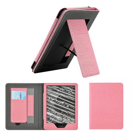 Estuche Kindle Paperwhite 2021 6.8” con Soporte y Correa de Mano Rosa SHEEPBUSTER