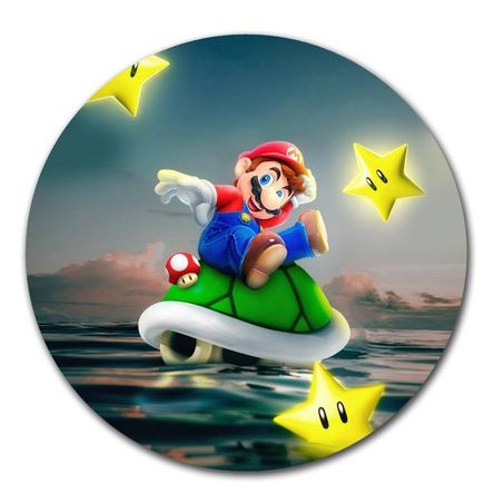 Mouse pad circular Mario bros 03