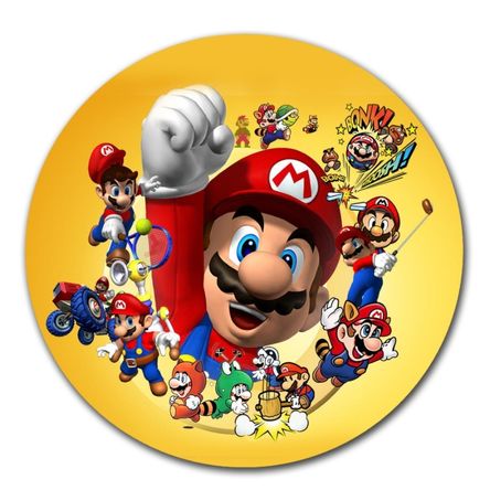 Mouse pad circular Mario bros 04