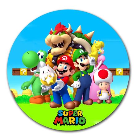 Mouse pad circular Mario bros 08