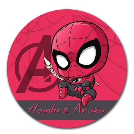 Mouse pad circular Vengadores spiderman hombre araña