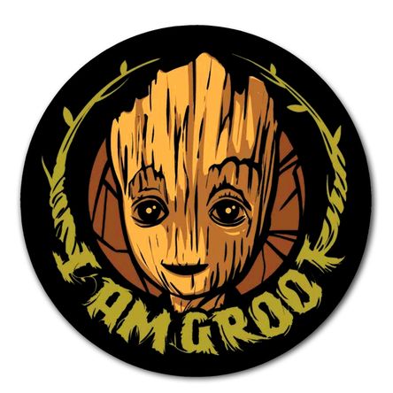 Mouse pad circular Yo soy Groot 02