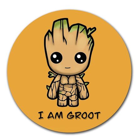 Mouse pad circular Yo soy Groot 01