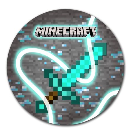 Mouse pad circular Minecraft 04