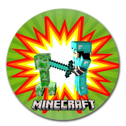 Mouse pad circular Minecraft 05