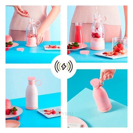 Mini Licuadora Portatil Rosado Ideal para Jugos y Batidos Mini Licuadora Portatil Rosado Ideal para Jugos y Batidos