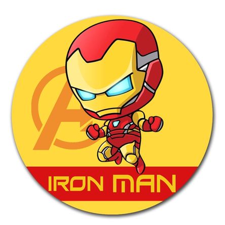 Mouse pad circular Vengadores iron man