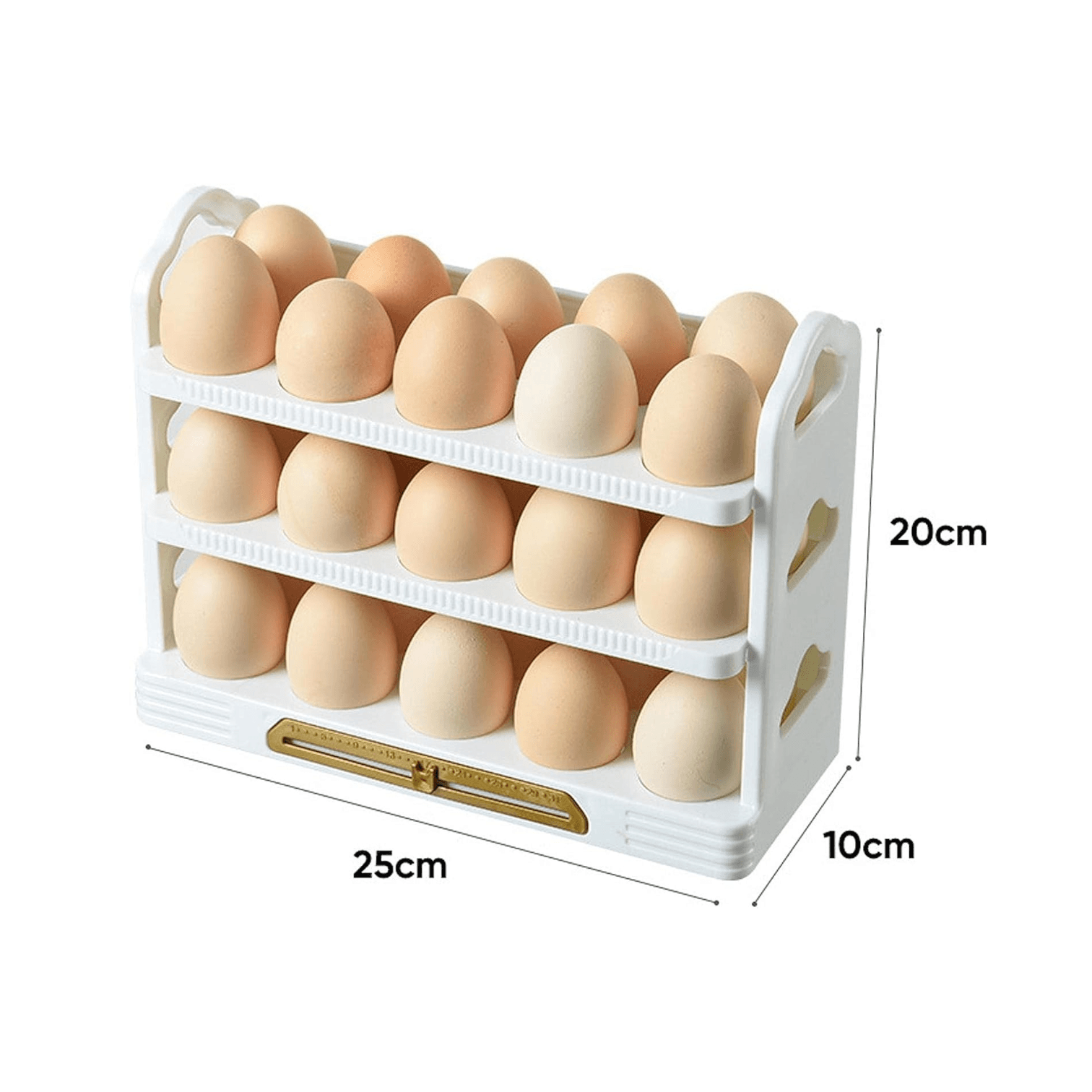 Organizador de Huevos 3 Niveles 30und Blanco Good-Cc.com