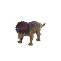 Dinosaurio Triseraptor Dinomat Camina Con Luces Y Sonidos Marrón Oscuro