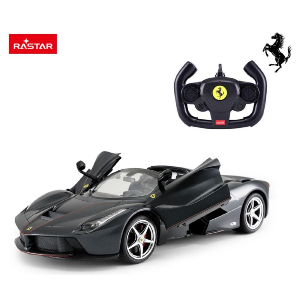 Auto A Control Remoto Rastar Ferrari Aperta Drift Fun Negro A Escala 1:14