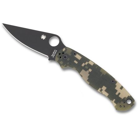 Navaja Plegable Spyderco para Military 2 Hoja Negra Mango de Camuflaje Digital