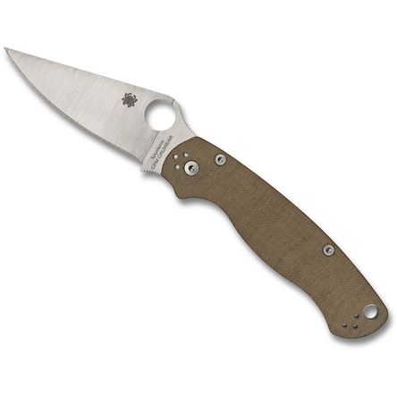 Cuchillo Plegable Spyderco para Military 2 Hoja Negra Mango Marrón