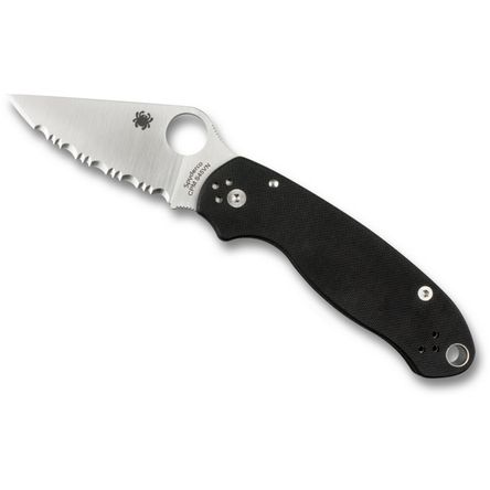 Navaja Plegable Spyderco para 3 Hoja Satinada Mango Negro