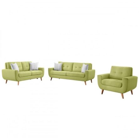 Juego de sala 3 2 1 Living Furniture sofia verde oliva