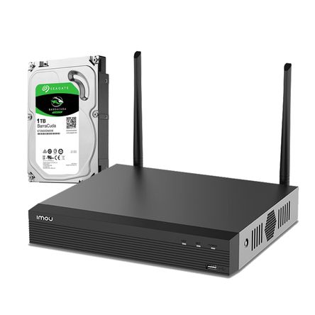 Grabador De Video Nvr 4ch Wifi Doble Antena 2.4ghz 2mp Onvif Disco 1tb Imou