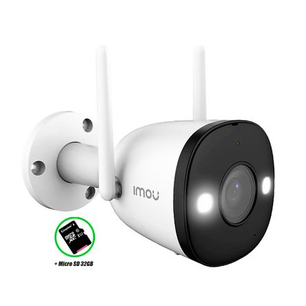 Cámara Wifi Imou Bullet 2 1080p Full Hd Externa Ip67 Noche Color Sd 32gb