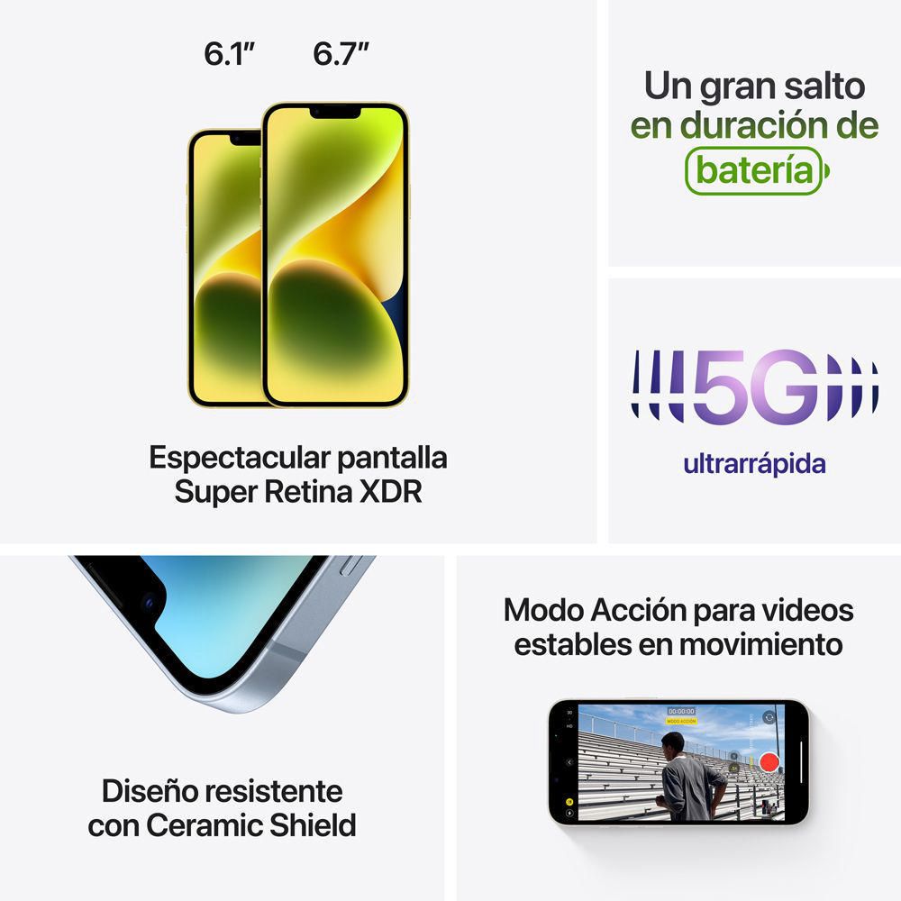 iPhone 14 Plus 256GB Yellow Libre de Fábrica - Promart