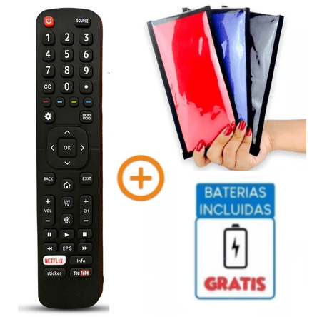 Control Remoto Hisense para Smart Tv  + Funda