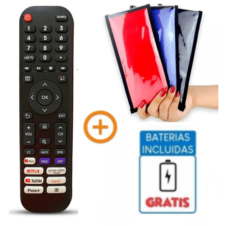 Control Remoto para Hisense Smart Tv + Funda