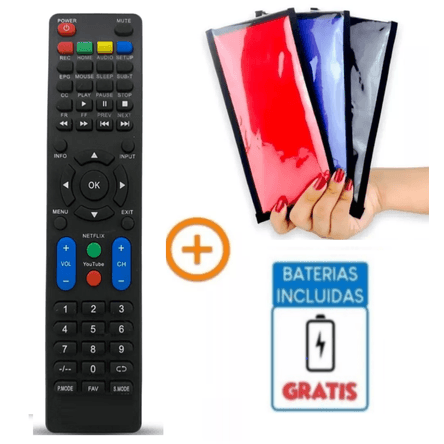 Control Remoto Daewo para Tv Smart Con Tecla Azul + Funda