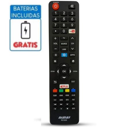 Control Remoto Miray para Smart Tv 4k + Pilas