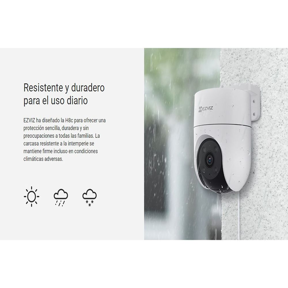 Cámara Seguridad Wifi Ezviz H8c 4mp 360 Exterior Sd 128gb - Promart