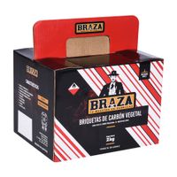 Briquetas de Carbón Braza 2 kg Carbón Prensado en Forma Cilíndrica