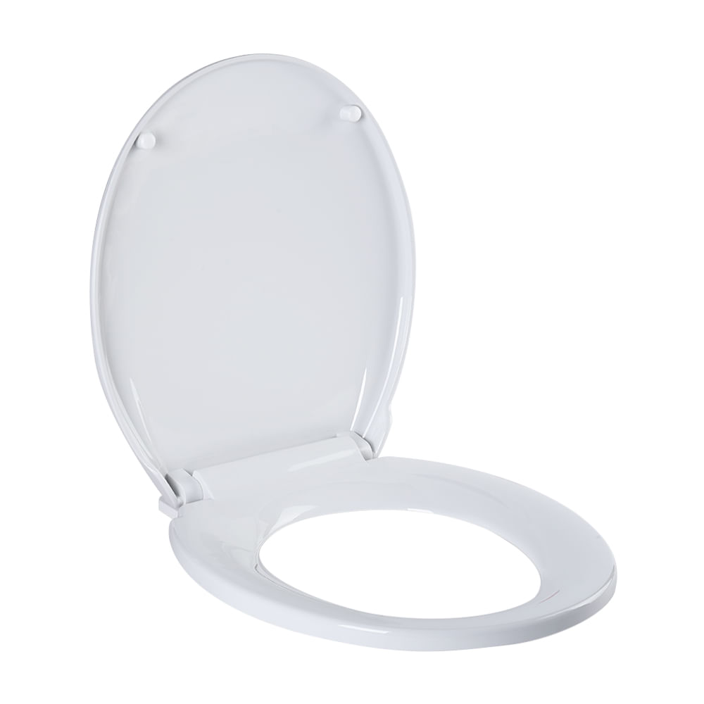 Asiento de Inodoro Redondo Universal Vainsa Blanco con Caída Lenta